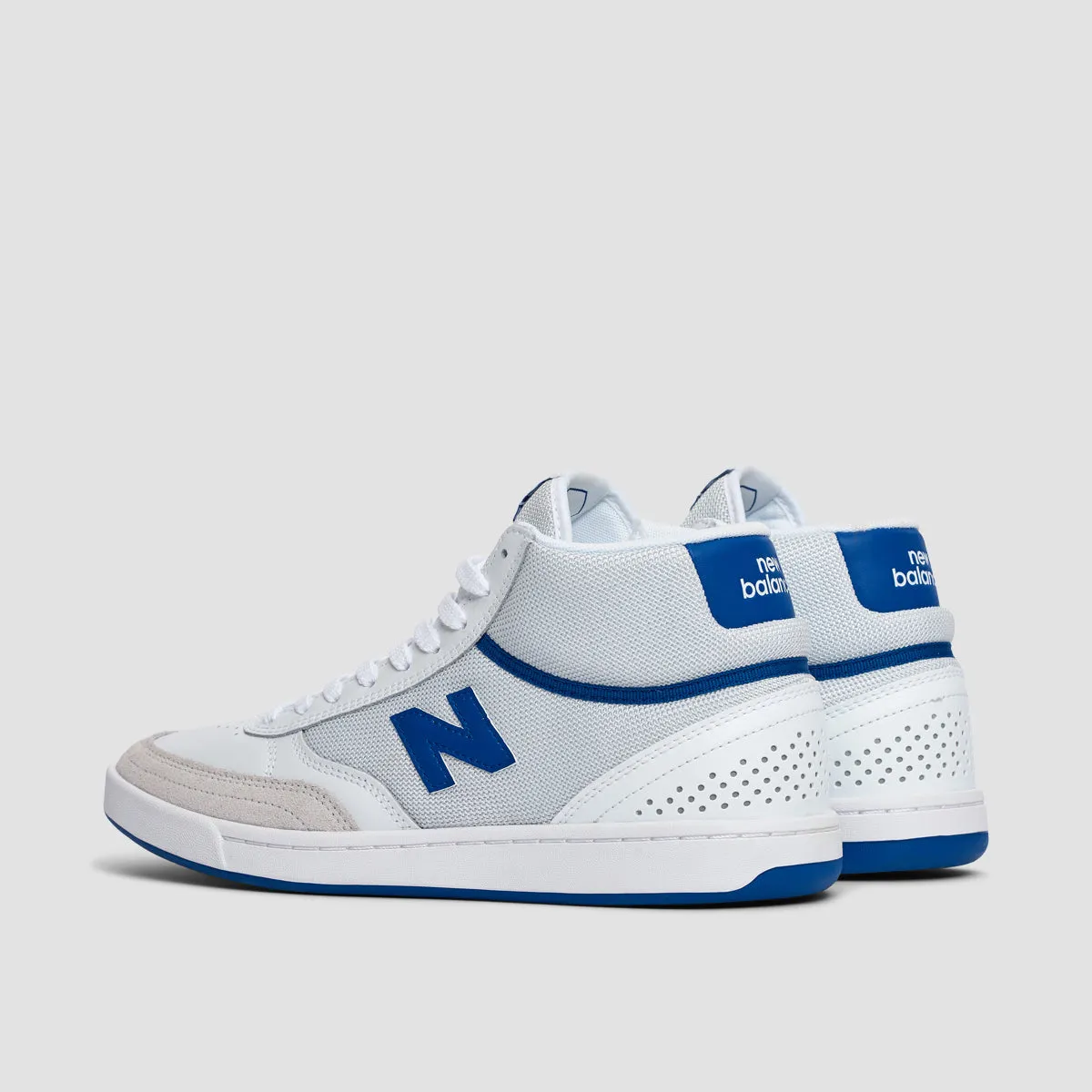 New Balance Numeric 440 High V1 Shoes - White/Royal