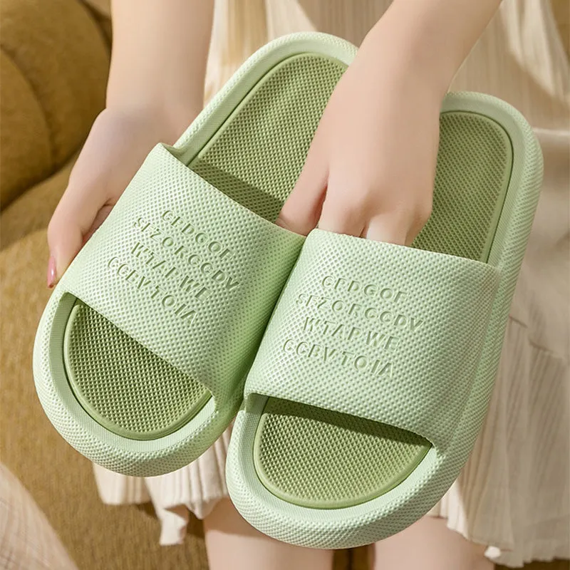 New Letter Home Slippers Summer Fashion Anti-slip Anti-odor House Shoes For Women Indoor Non-slip Floor Bathroom Slipper