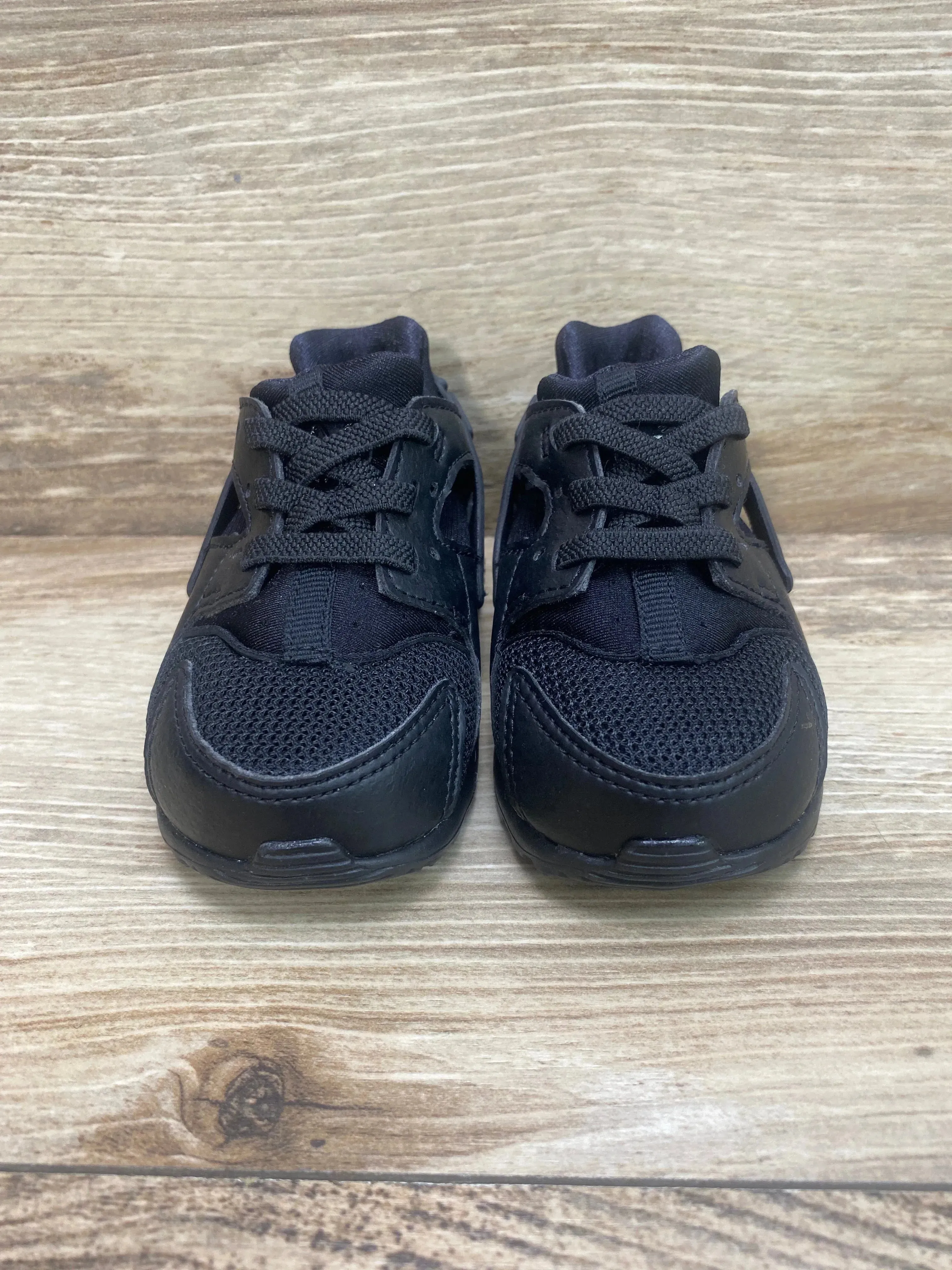 Nike Air Huarache Run Triple Black Sneakers sz 5c