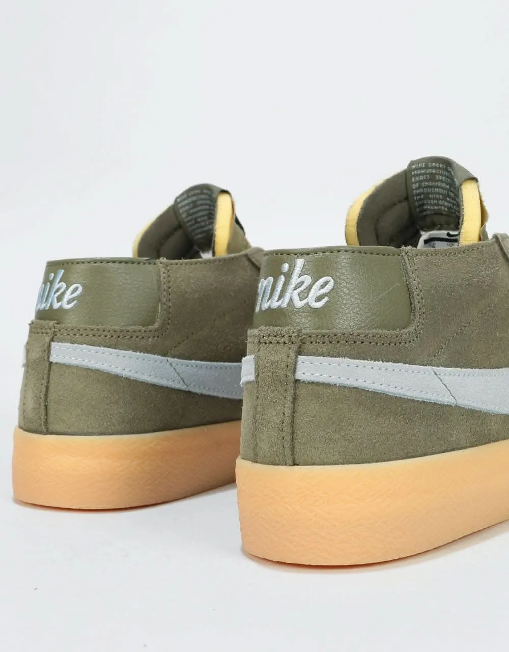 Nike SB Zoom Blazer Chukka Skate Shoes - Medium Olive/Lt Armory Blue