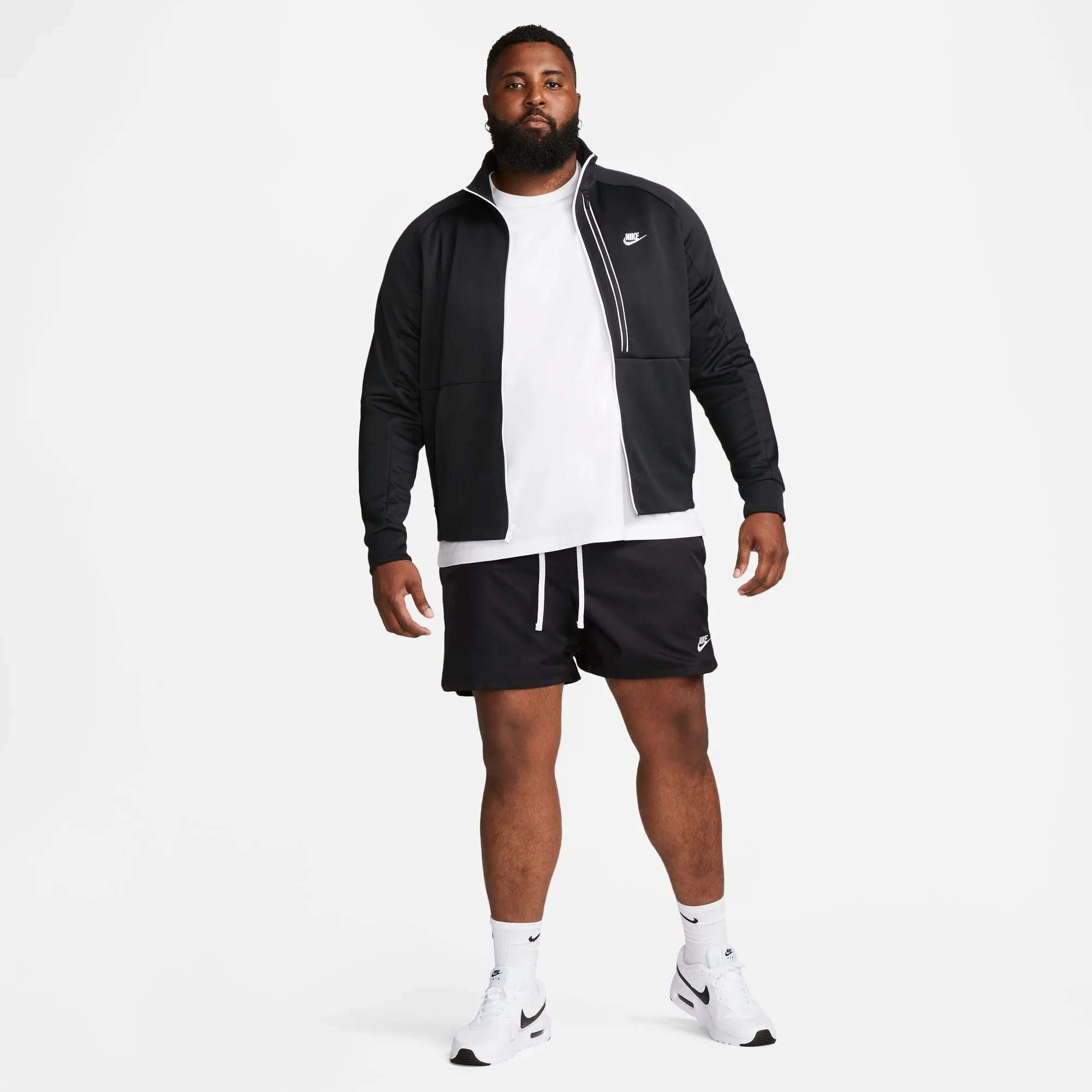 Nike Sportswear Essential Woven Lined Flow Shorts (Black/White)