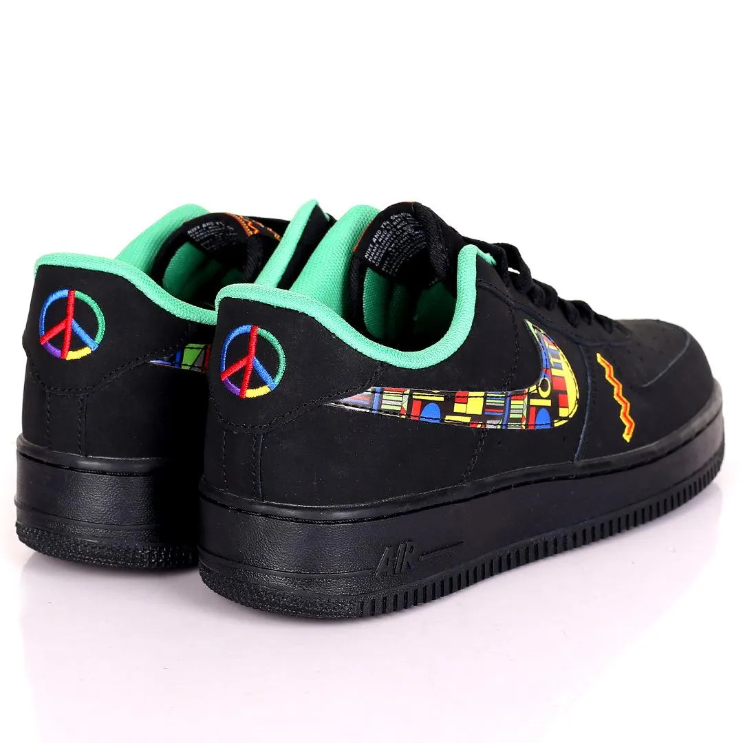 NK Force 1 Low Jamaica Urban Jungle Sneakers - Black