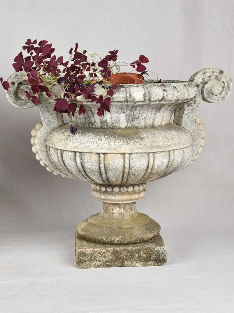 Pair of very large garden urns, early 20th century 24""