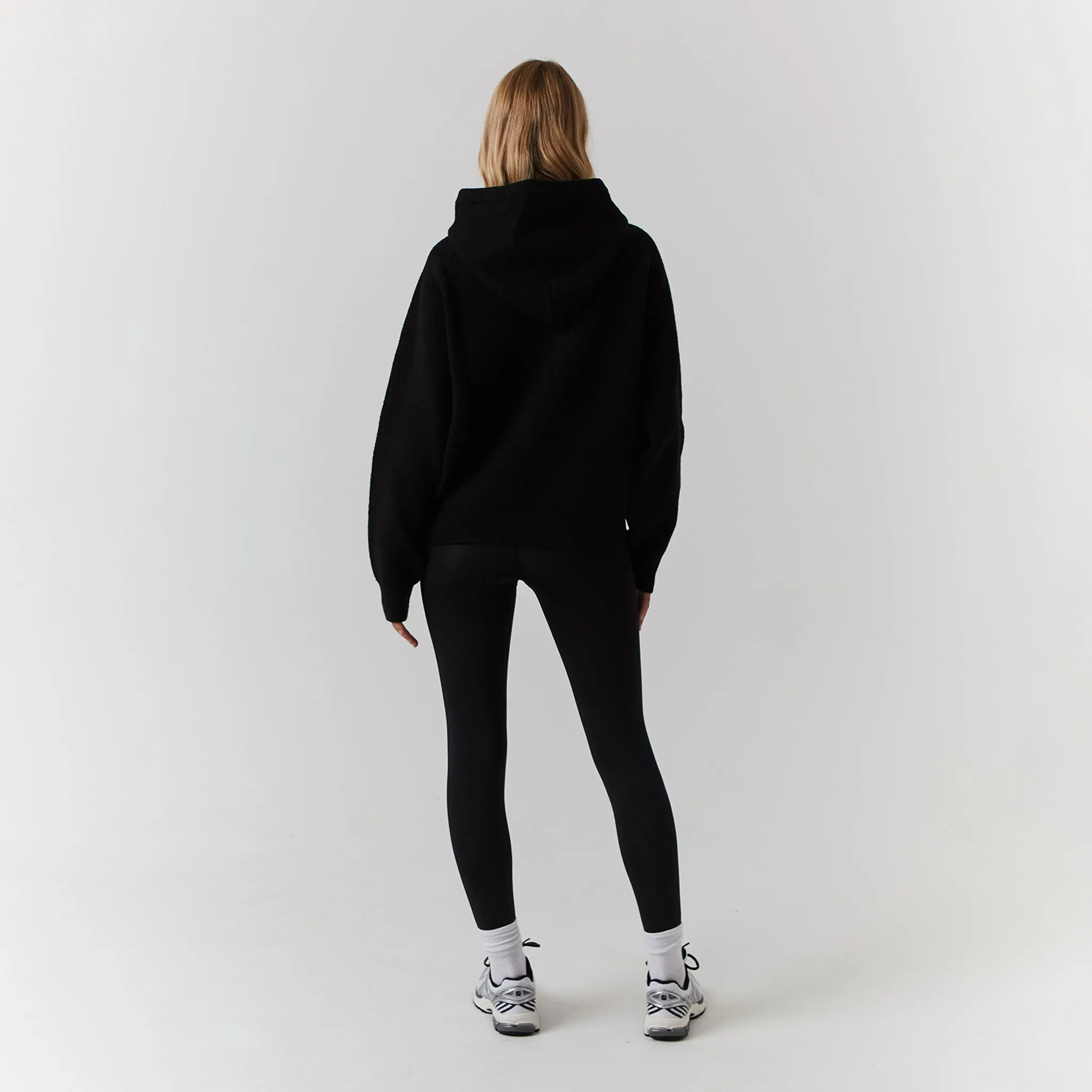 Paris Knit Hoodie | Black