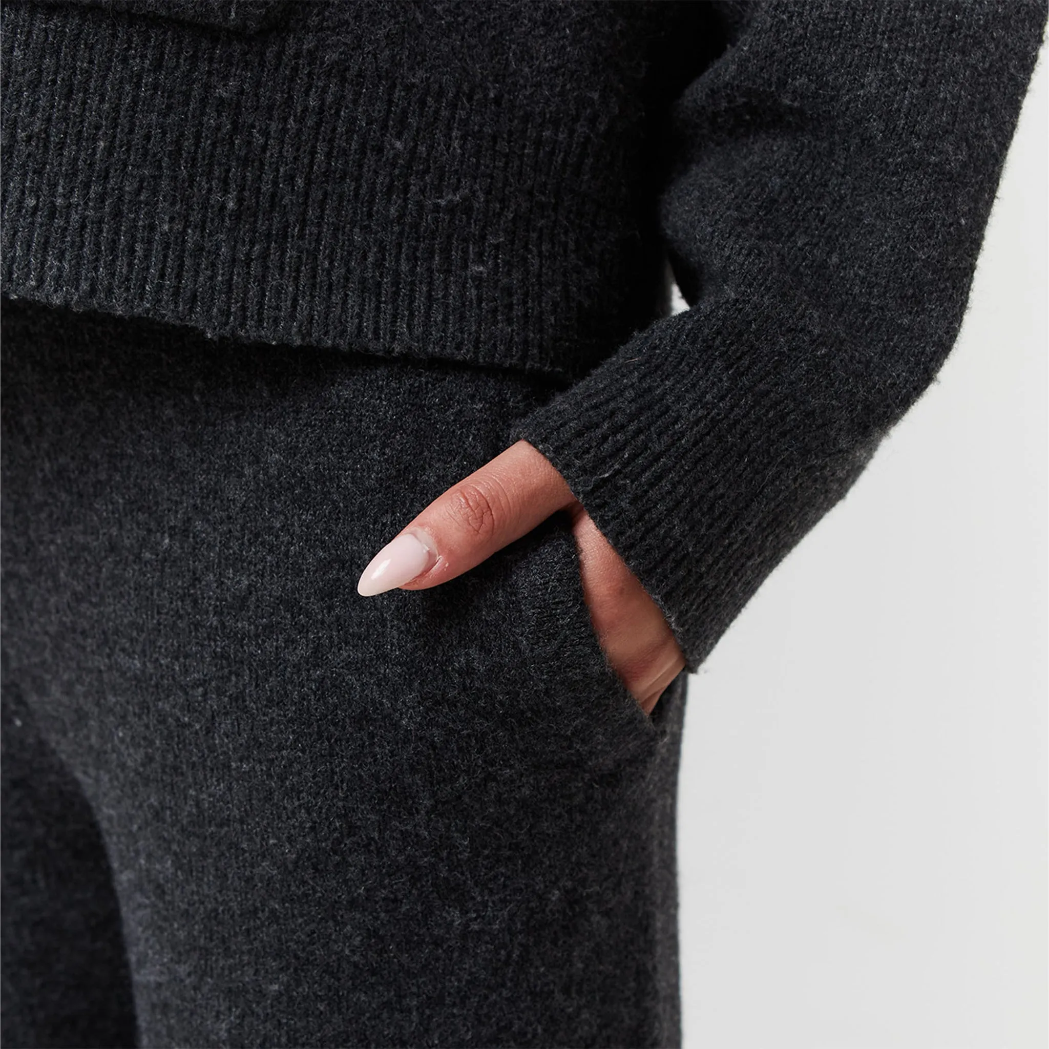 Paris Knit Tracksuit | Charcoal Marl