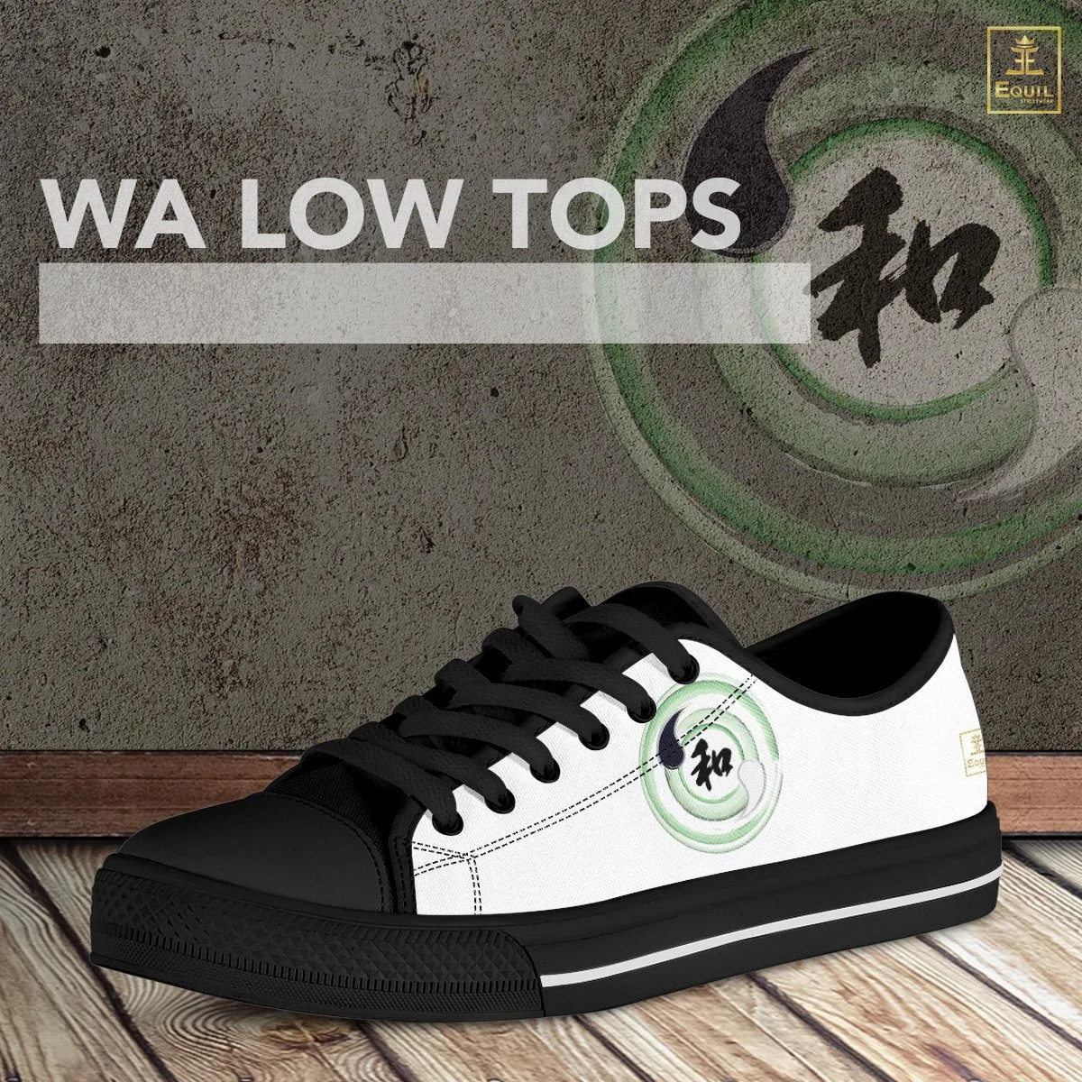 "Wa" - Balance Kanji Low Top Shoes - Mens/Womens