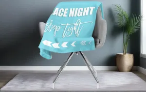 Race Night Sleep Tight Minky Blanket - Running Blanket - Fluffy Adult Blanket