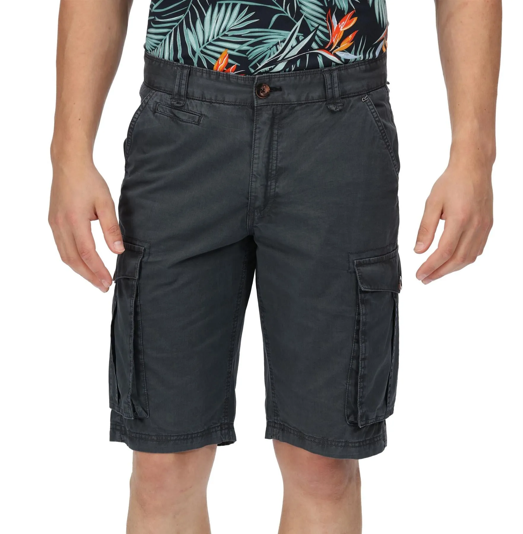 Regatta Mens Shorebay Cargo Breathable Cotton Shorts