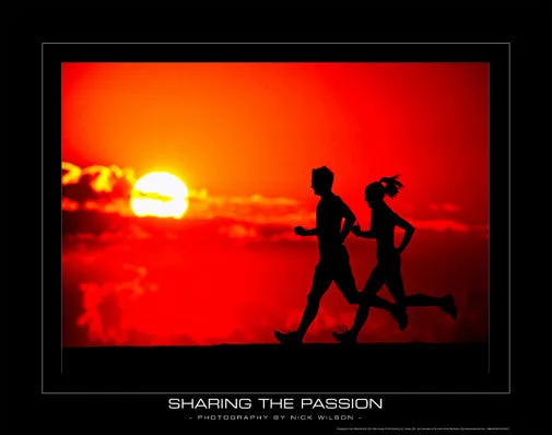 Running "Sharing the Passion" Motivational Poster - SportsPosterWarehouse.com