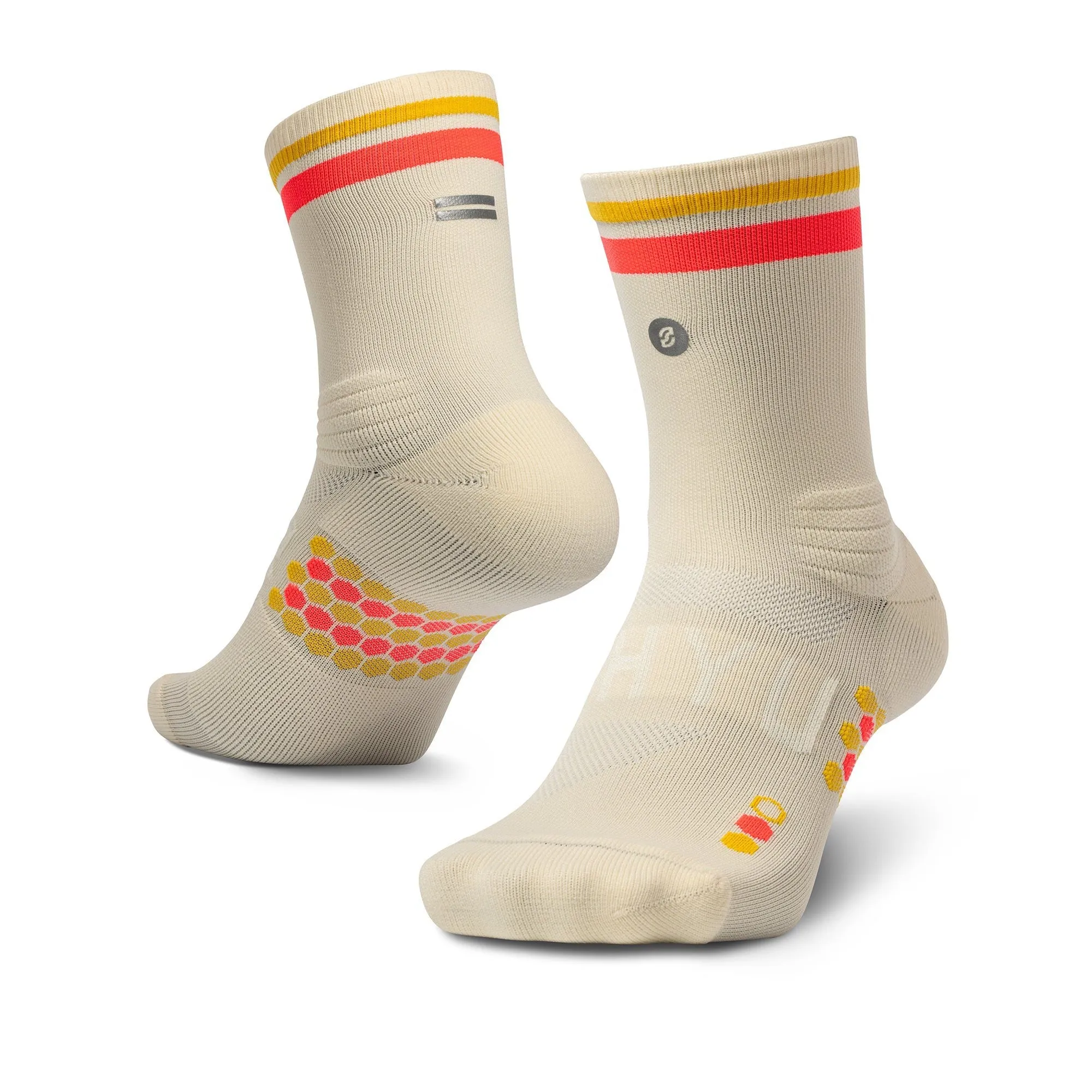 Shyu Racing Sock - Ivory | Crimson | Gold