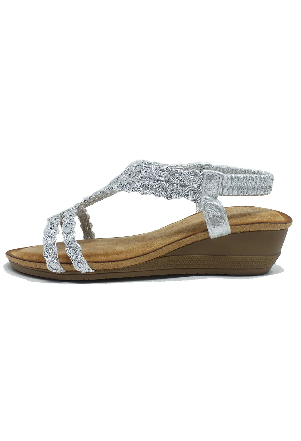 Silver Wedge Sandal-2