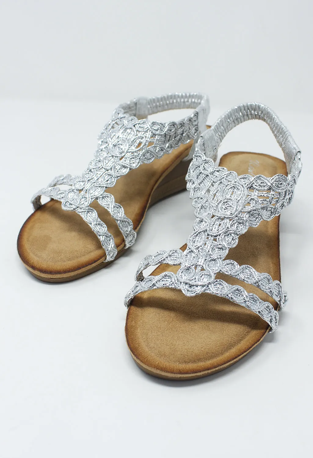 Silver Wedge Sandal-2