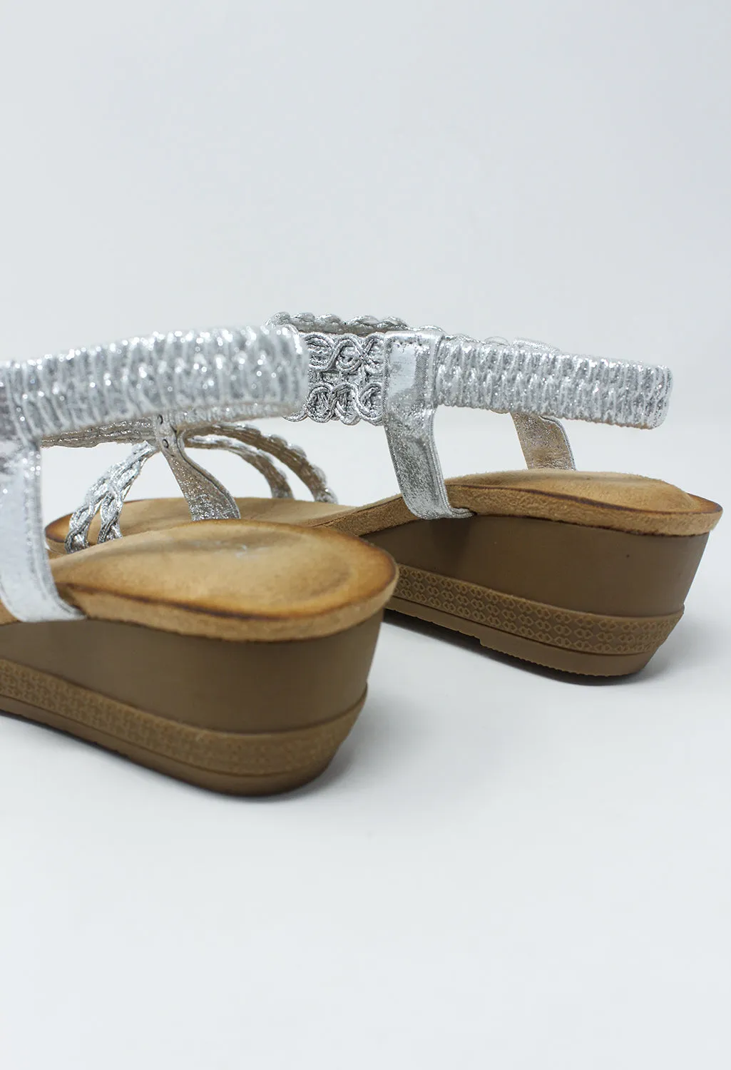 Silver Wedge Sandal-2