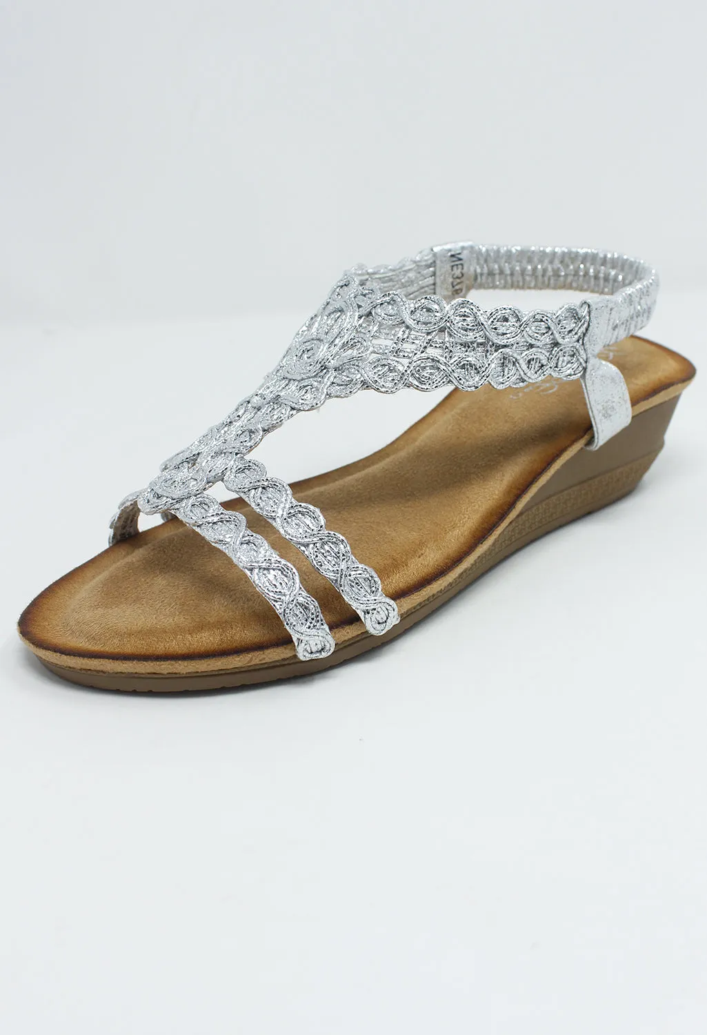 Silver Wedge Sandal-2