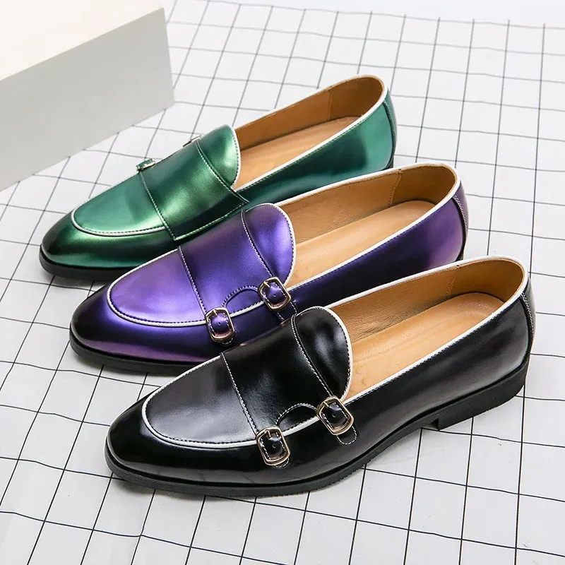 Solid Clean Genuine Leather Slip-On Loafers