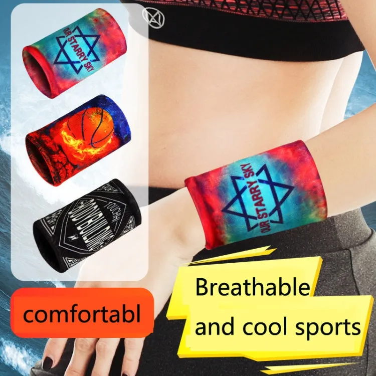 Sports Fitness Elastic Wristbands Absorbing Sweat Playing Ball Riding Wiping Sweat Cold Wristbands, Specification: M(Big Mouth Beast)