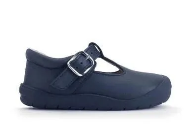 Start-Rite: Travel Buckle Kids First Walking Shoes - Navy Leather