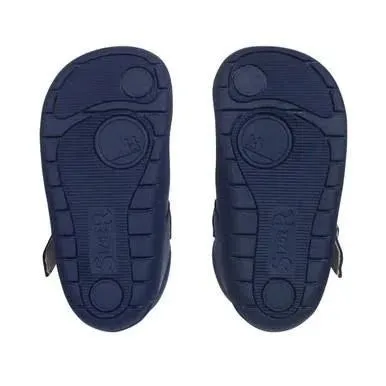 Start-Rite: Travel Buckle Kids First Walking Shoes - Navy Leather