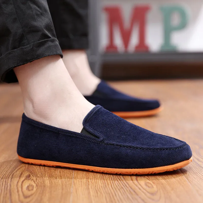 Summer breathable men's shoes old Beijing canvas shoes men's Korean version Doudou shoes casual shoes driving lazy shoes men's cloth shoes