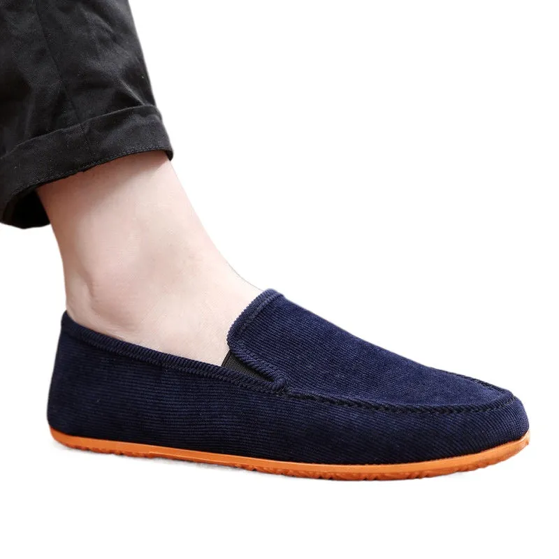 Summer breathable men's shoes old Beijing canvas shoes men's Korean version Doudou shoes casual shoes driving lazy shoes men's cloth shoes