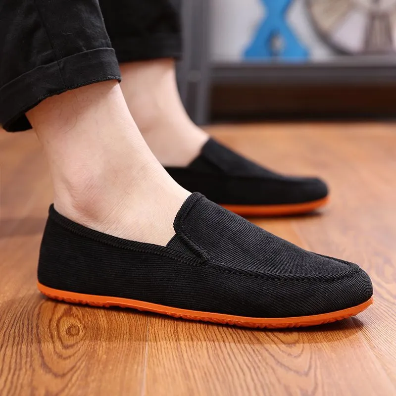 Summer breathable men's shoes old Beijing canvas shoes men's Korean version Doudou shoes casual shoes driving lazy shoes men's cloth shoes