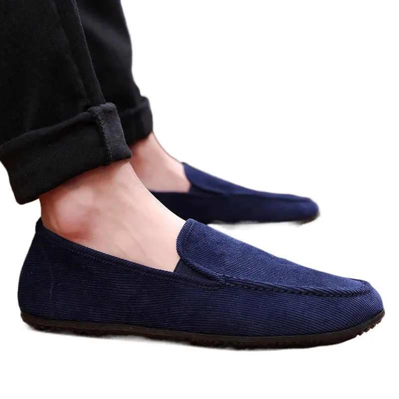 Summer breathable men's shoes old Beijing canvas shoes men's Korean version Doudou shoes casual shoes driving lazy shoes men's cloth shoes