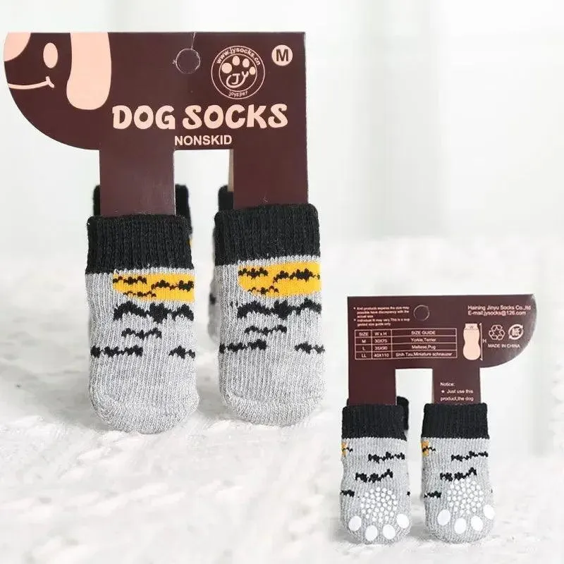 Teddy Christmas Shoes 4Pcs Cat Dog Socks