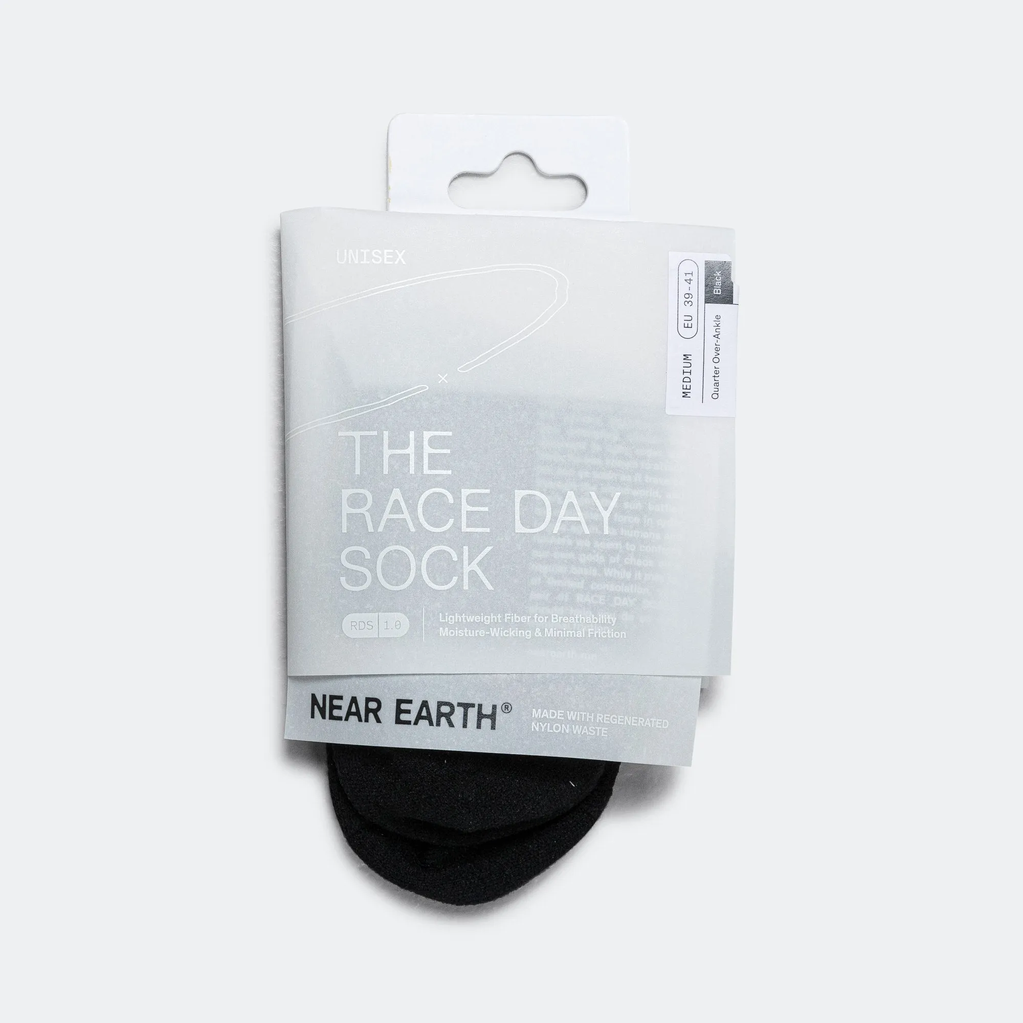 The Race Day Sock Quarter - Black