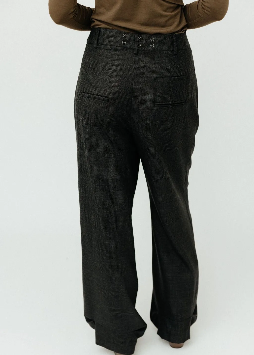 Tibi Adler Glenplaid Convertible Trouser