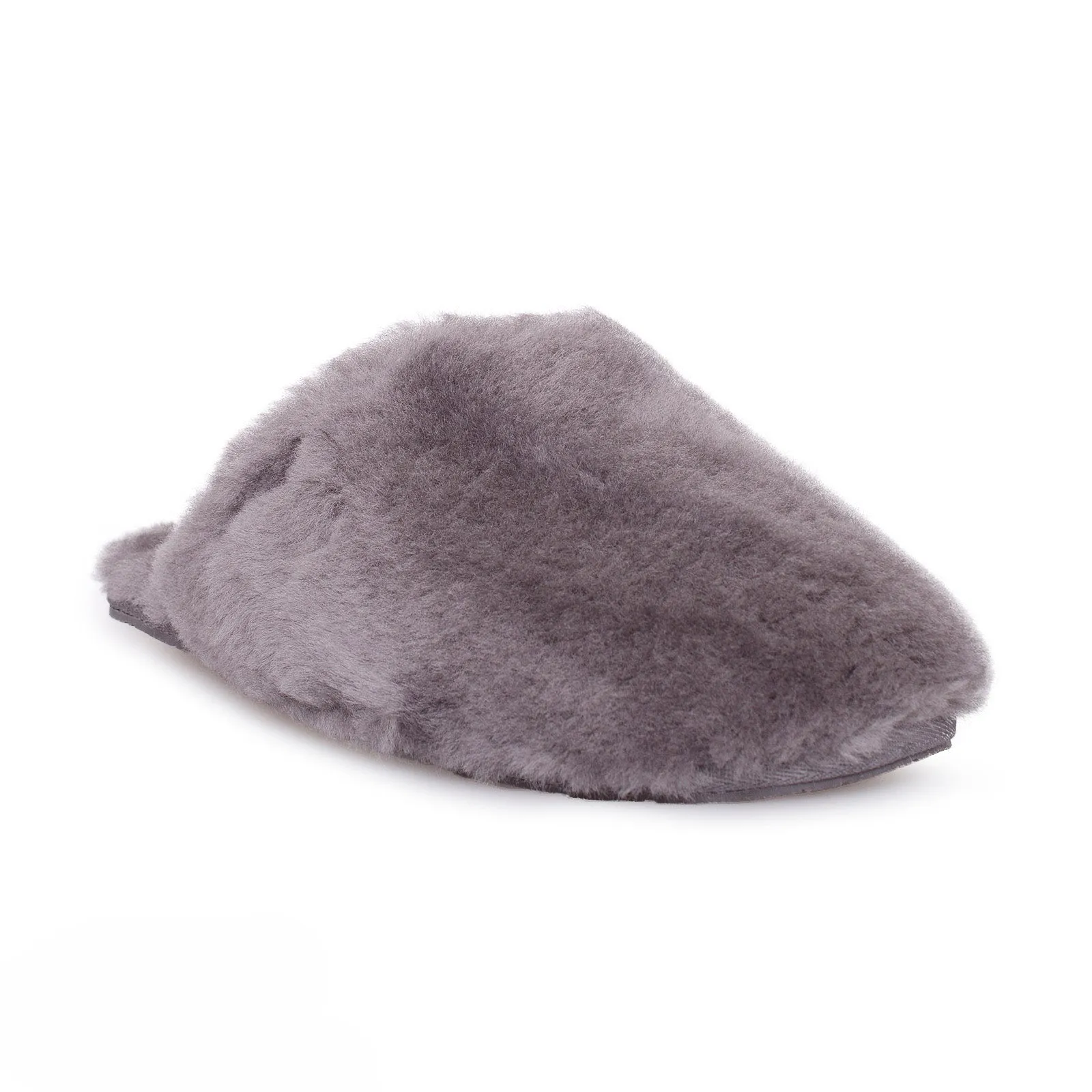 UGG Fluff Clog Grey Slippers - Women's