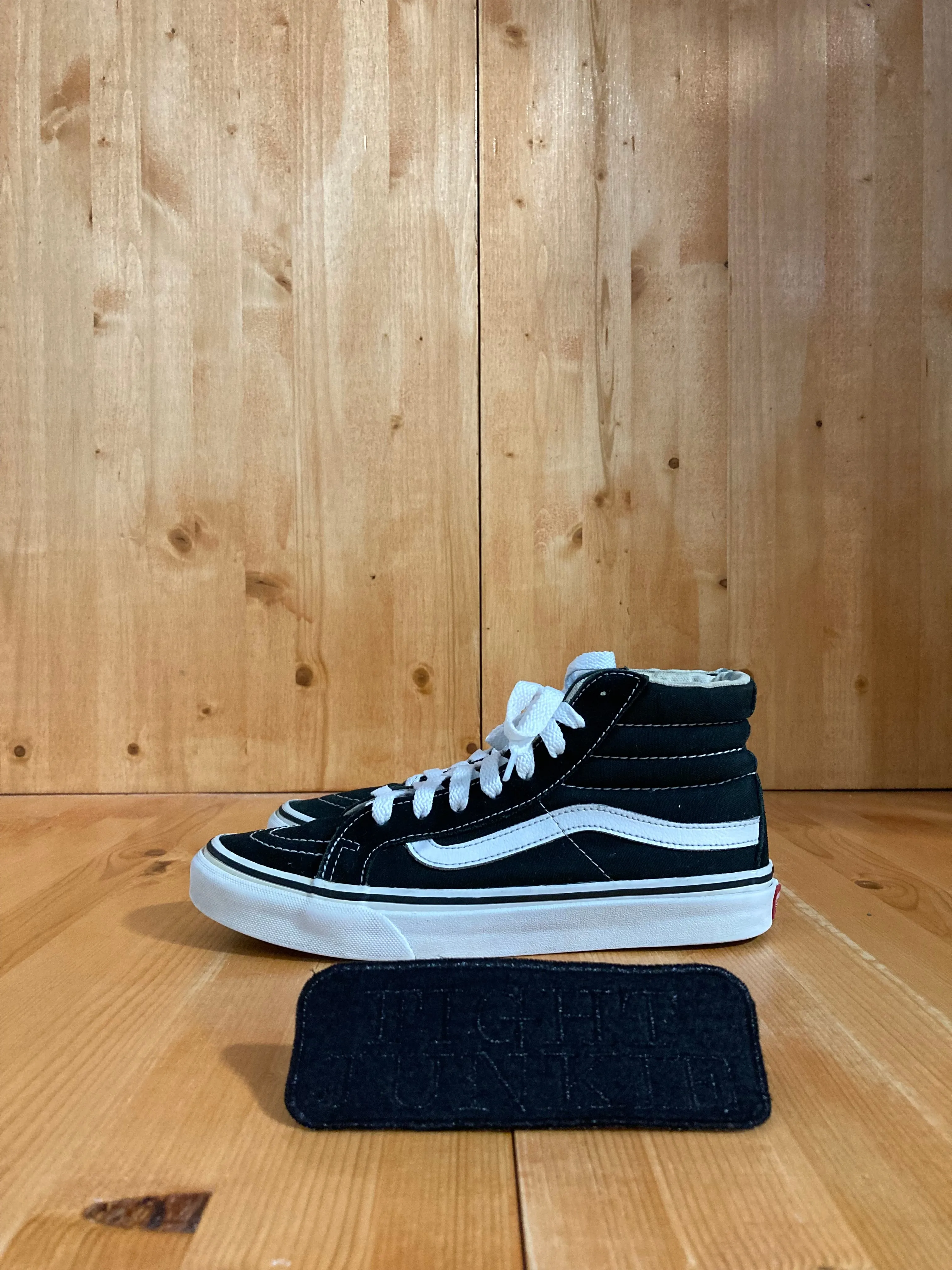 VANS OLD SKOOL SK8-HI Women's Size 7 Fabric Skateboarding Shoes Sneakers Black