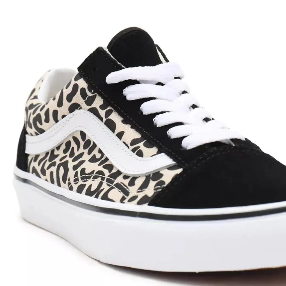 Vans Unisex Old Skool Safari Multi Shoes - Black / White / Cheetah