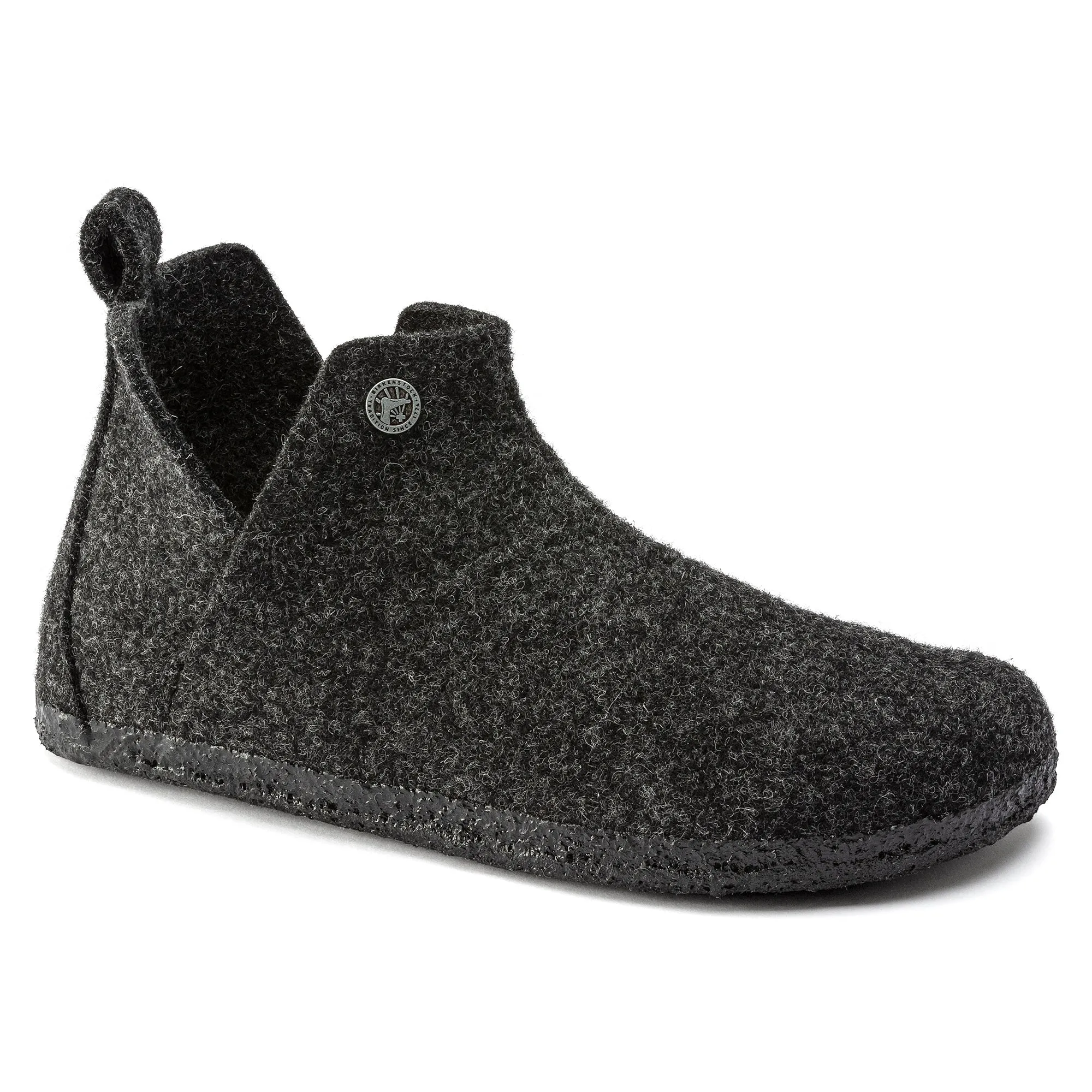 Women's Birkenstock Andermatt Shearling Wool Felt Color: Athracite