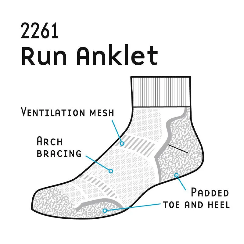 Women's Run Anklet Single Layer Sock Twin Pack - 2261