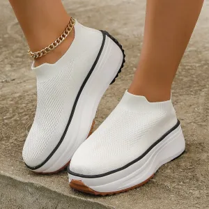 Women's Thick-soled Ankle Boots, Casual Round Toe breathable Sports Shoes