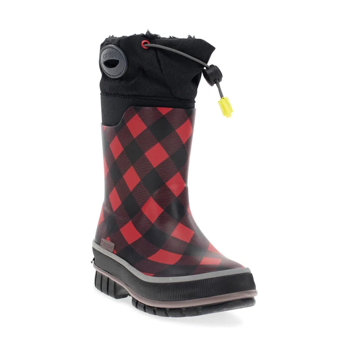 Youth Buffalo Check Neoprene Snow Boots 24104416B