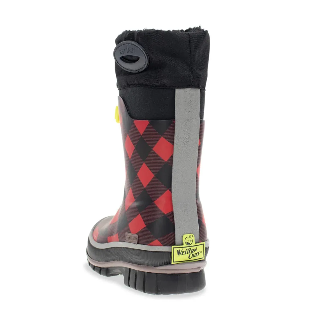 Youth Buffalo Check Neoprene Snow Boots 24104416B